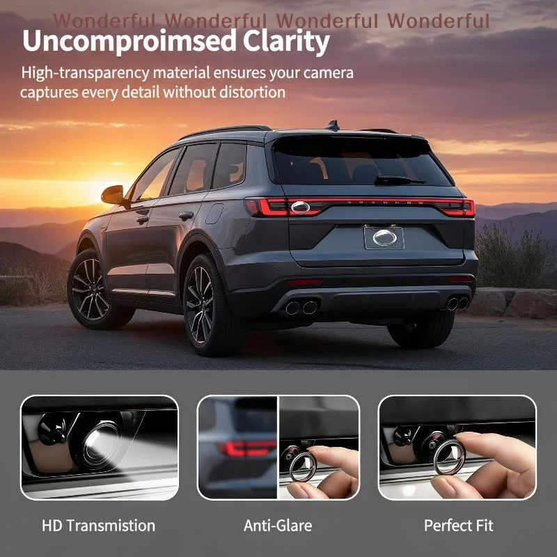 2/4PCS 360 Panoramic Car Reversing Camera Protect Cover Scratch Resistant Universal Fit for All Vehicle Models