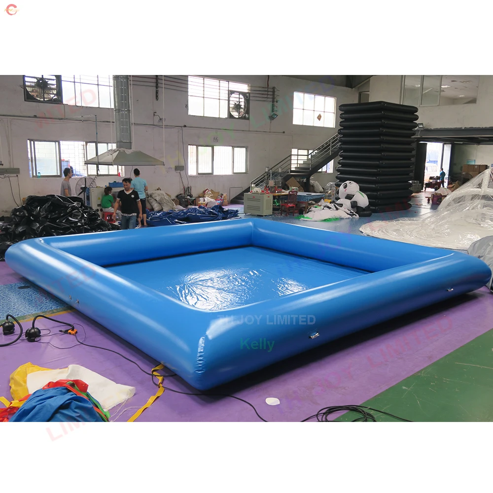 8x6m 0,6mm PVC-Plane Platz aufblasbarer Pool kommerzielle Sommer Wasserspiel platz Pools zu verkaufen