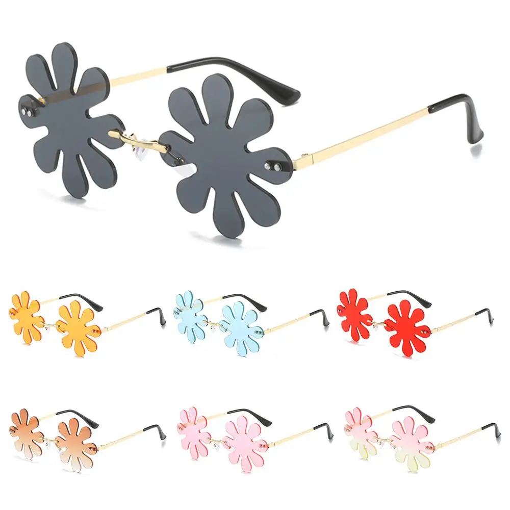 Boho Flower Lens Party Favor Flower Shape Sunglasses Photo Glasses Snowflakes Sunnies Fashion Sun Glasses