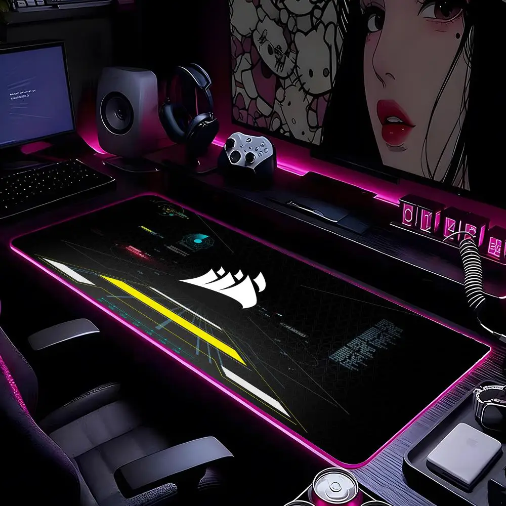 Popular Logos Mouse Pad Mousepad HD Printing Computer Gamers Locking Edge Non-slip RGB Mouse Pad XXL90x40cm Keyboard PC Desk Pad
