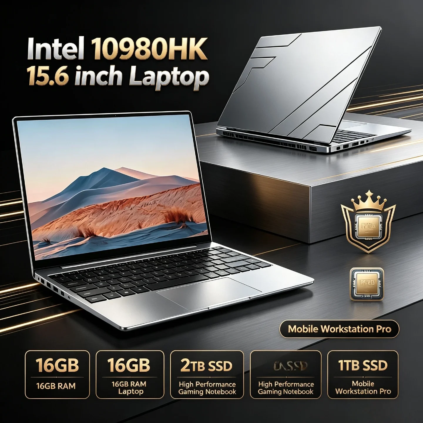 Intel Core i9 10980HK 2TB SSD 32GB RAM 15.6 Inch Gaming Laptop Fingerprint Unlock WiFi 6 4K Ultrabook Pro Max Prime