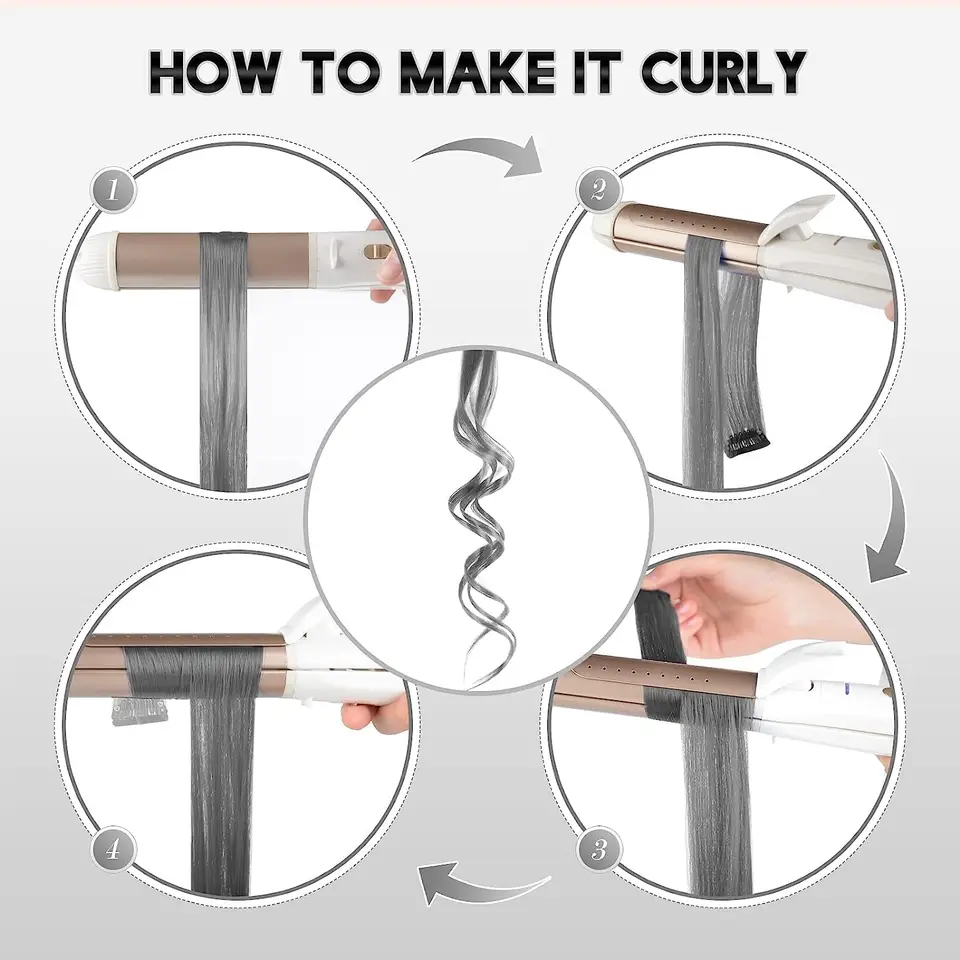 Extensiones de cabello con clip de 22 pulgadas, de colores, para fiestas, mechas, largas y rectas, sintéticas, para mujeres, niñas y niños 5