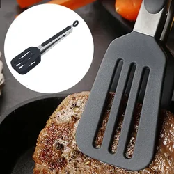Silicone Kitchen Food Cooking Salad Serving BBQ Tongs Stainless Steel Handle Dessert Tweezer Cooking Clamp Kitchen Supplies
