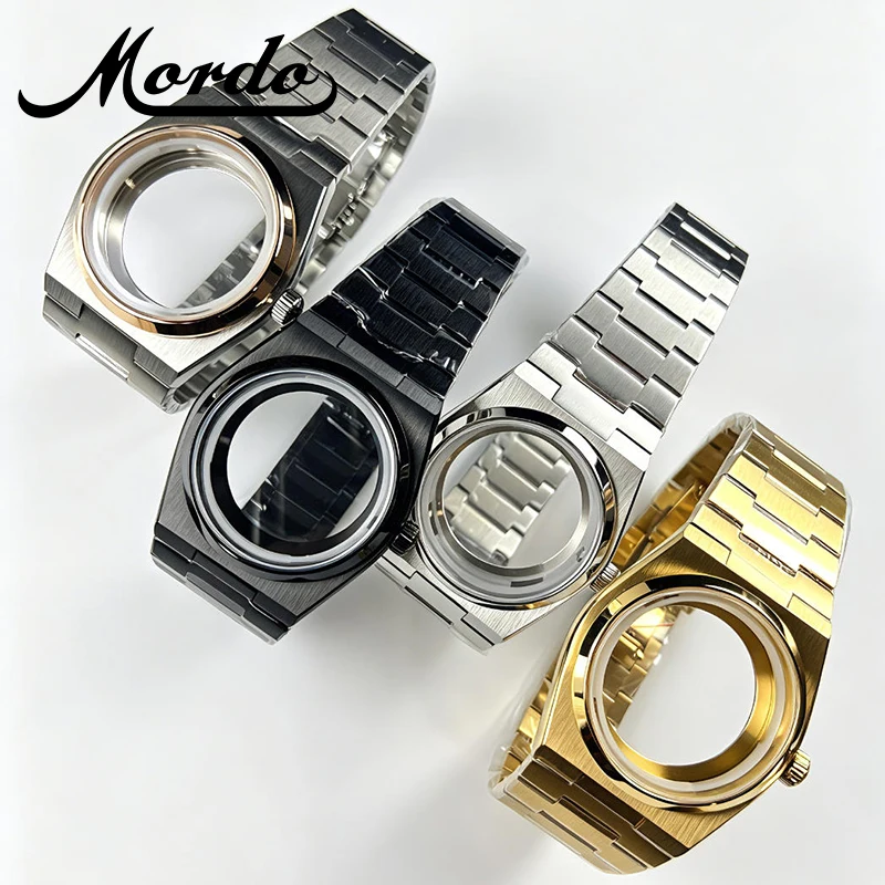 Sapphire 40mm Silvery Case NH35 Watch Case Accessories Fit for PRX Super Player Mod Parts NH35 NH36 NH34 NH38 NH70 NH72 Movement