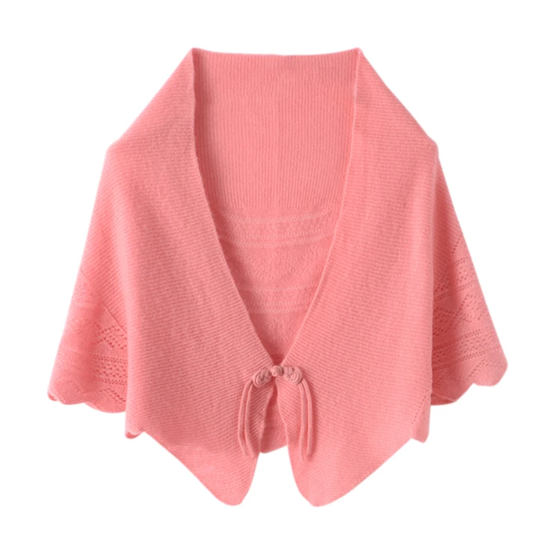 High end hollowed out knitted shawl for women with Chinese style air-conditioned room shoulder protection and neck jacket cape