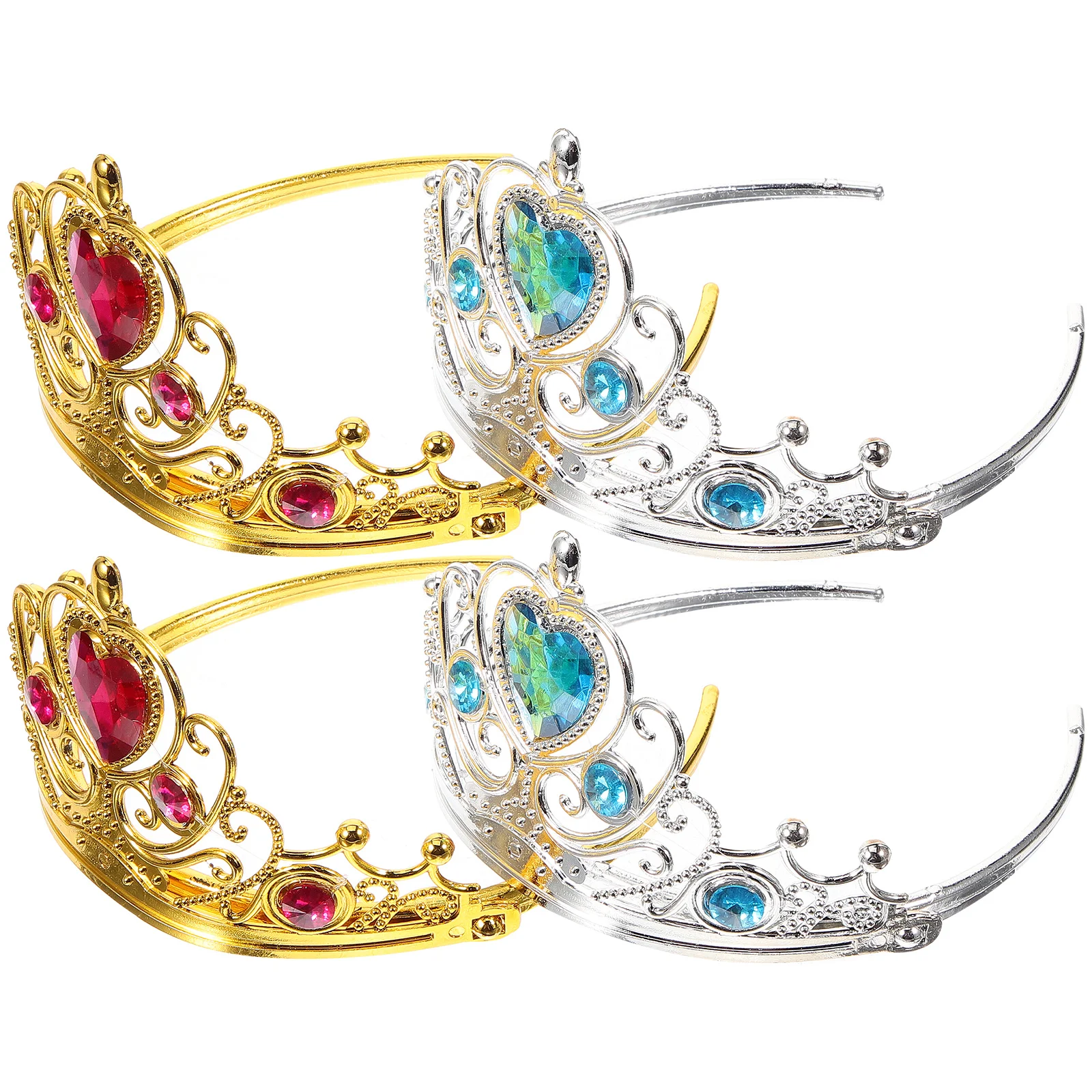 

4pcs Children Birthday Crown Headb s Kids Girls Performance Tiaras Party Hats NonFading Lightweight Safe