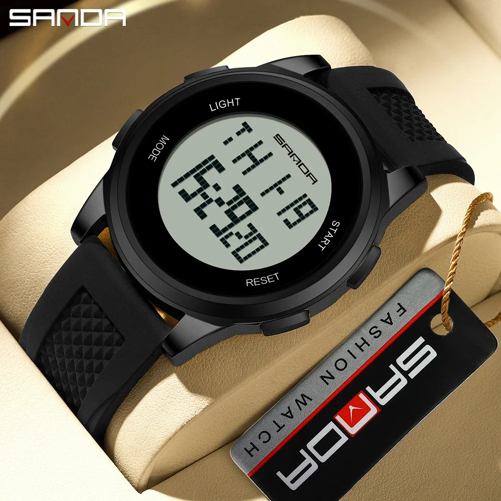 

SANDA 9067 Digital Watch Men Military Army Sport Wristwatch Top Brand Luxury LED Stopwatch Waterproof Male Electronic Clock Gift