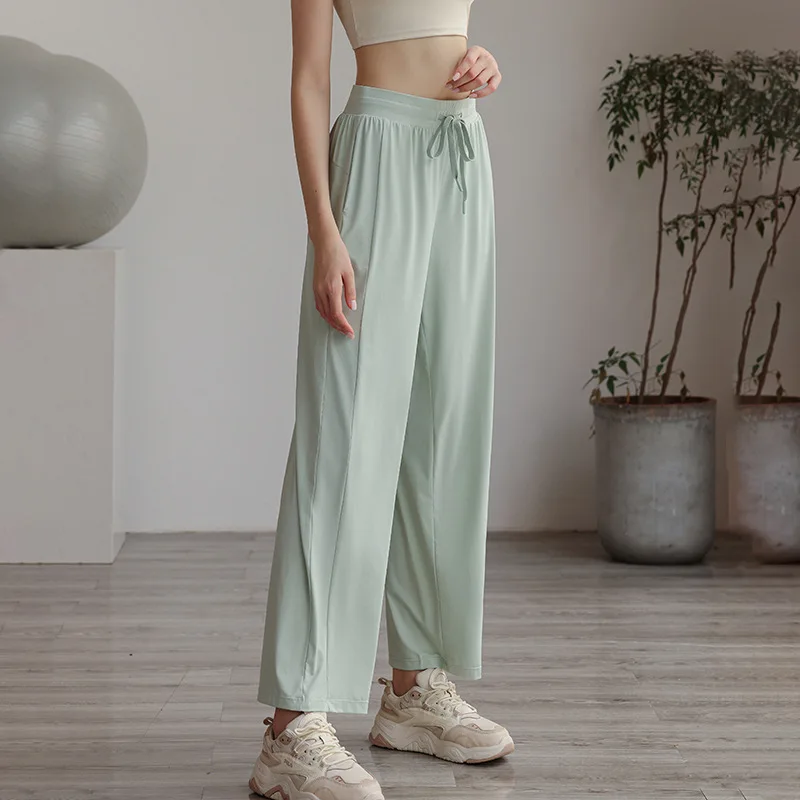 

Antibom UV Protection Sun Protection Long Pants Women with a Wide Leg and Casual Loose Fitting Exercise and Fitness Pants