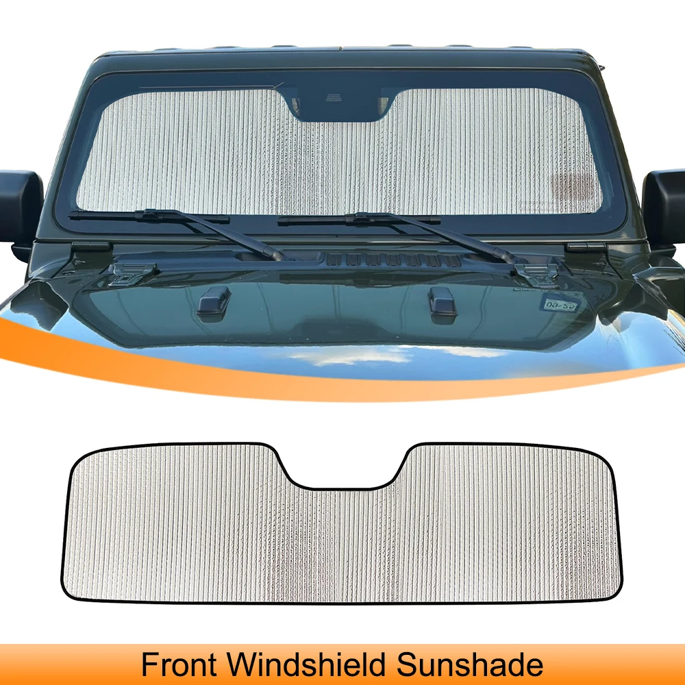 Front Windshield Sunshade Sun Visor Anti UV Insulation Pad for Jeep Wrangler JL Gladiator JT 2024 2025 Car Interior Accessories