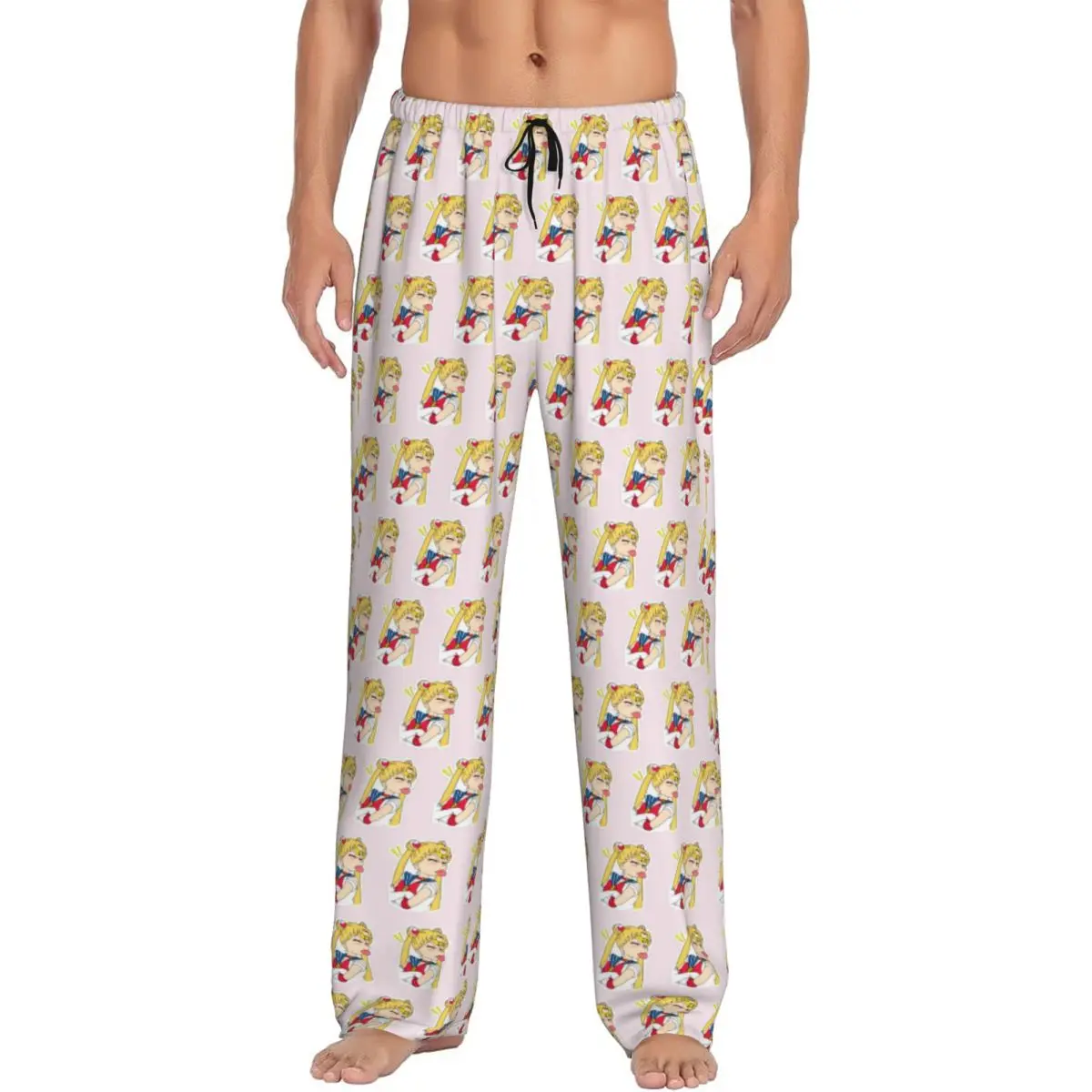 

Custom Printed Men Sailors Moon Crystal Pajama Pants Sleepwear Sleep Lounge Bottoms with Pockets