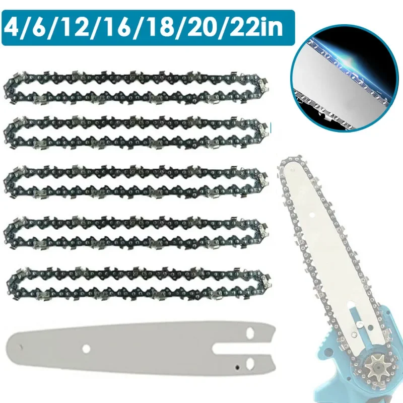 

4/6/12/16/18/20Inch Oil Chainsaw Chains 325,3/8,Gasoline Saw Guide Plate Sharp Garden Tools Steel Electric Chainsaws Chains Part