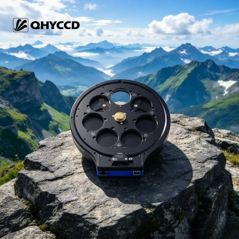 QHYCCD QHYCFW3 3rd Gen Astronomical Filter Wheel Internal Single Disc 7x36mm 5x2 Inches for Telescopic Imaging
