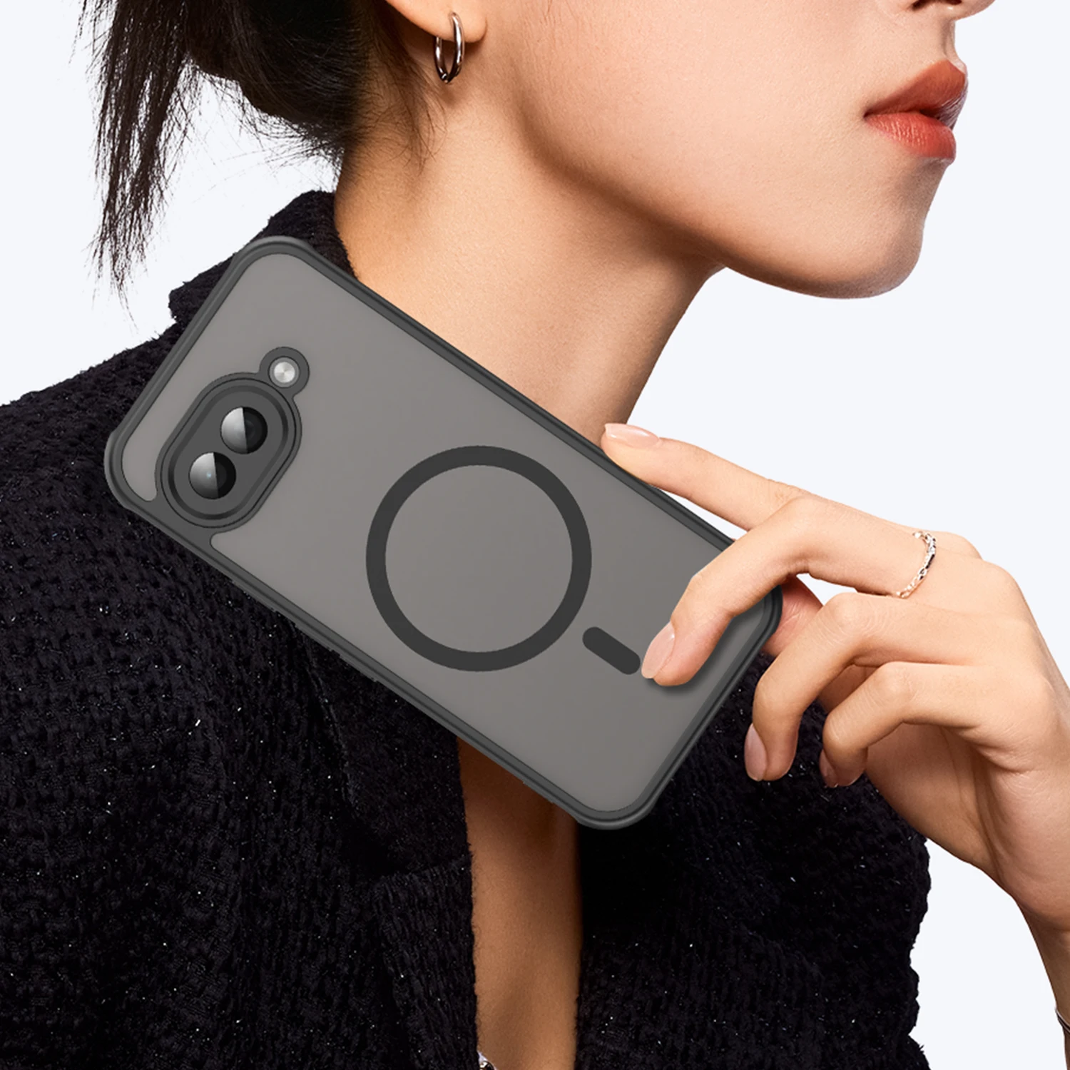Picture 3: For Pixel 9A Matte Case, Compatible with MagSafe Drop Protection Slim Protection Translucent Cover For Google Pixel 9a