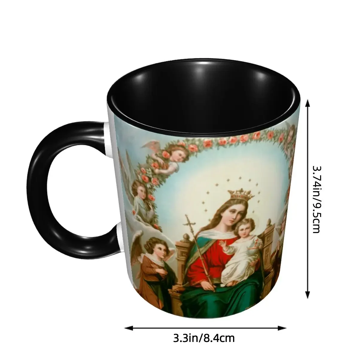 Custom Virgin Mary Coffee Mugs DIY Catholic Christian Ceramic Tea Milk Cup