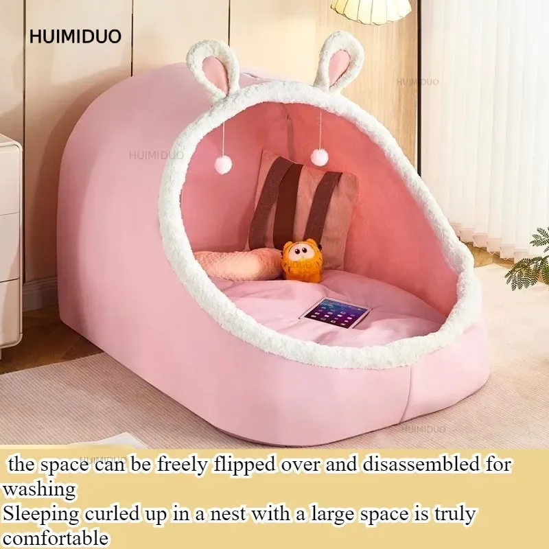 Human kennel oversized pink rabbit tent giant cat nest living room sleeping small sofa bedroom cute warm nest