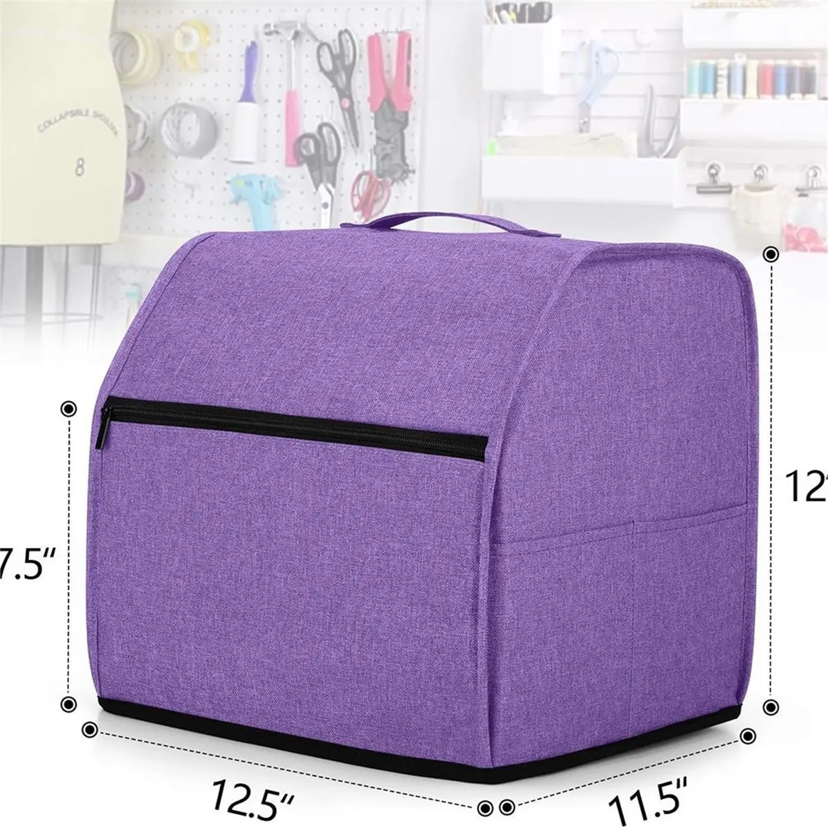 Portable Sewing Machine Carrying Case Overlock Bag with Pockets Handles Fits Most Machines Ideal for Travel & Storage B