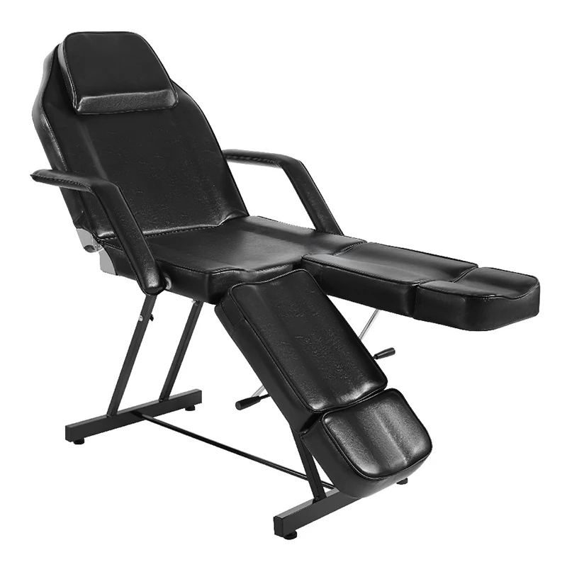 Massage Beauty Bed, Barber Black And White Adjustable Split-Leg Tattoo Chair, Massage Chair