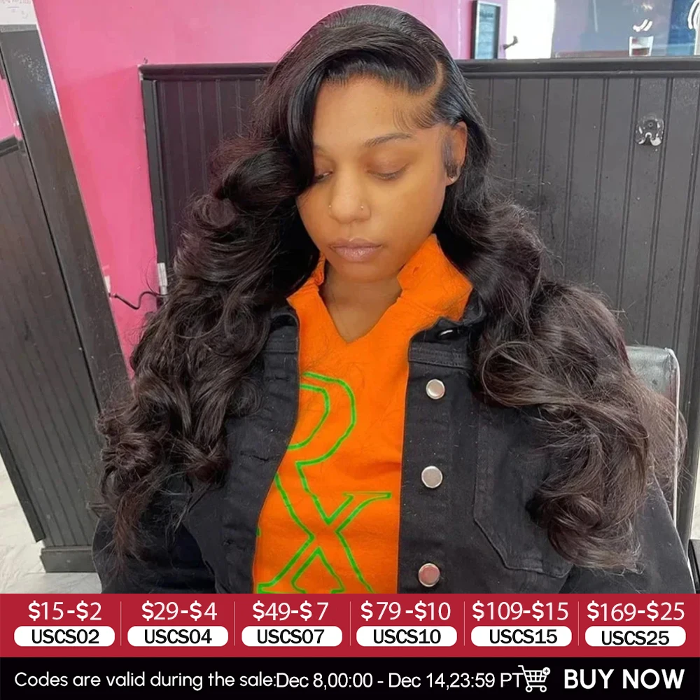 

13x4 13x6 Объемная волна Парики из натуральных волос на кружеве для чернокожих женщин Предварительно выщипанные 30 34 дюйма Свободные объемные волны Hd 360 Кружевные фронтальные парики