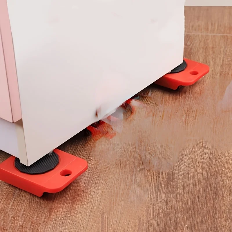 2/5pcs Heavy-Duty Furniture Mover, Sturdy Plastic Mobility System with Locking Casters and Anti-Slip Rubber Foot Pads