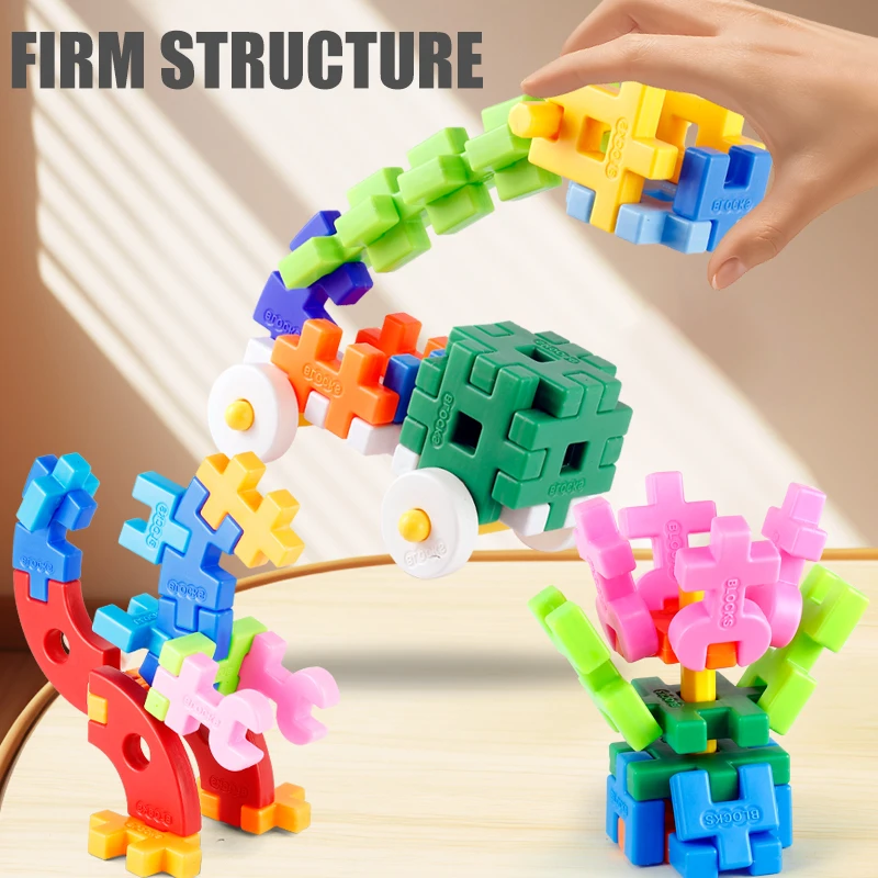 Large Granule Building Blocks Stacking Toy(Random Colors) for Christmas/Halloween/Thanksgiving/Easter/New Year/Back-to-School