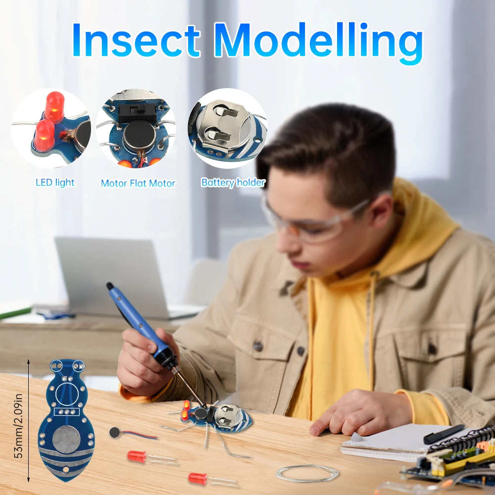 DIY アリ昆虫型はんだ付け楽しいキット LED 発光モジュール学生実験親子インタラクション手作りギフト