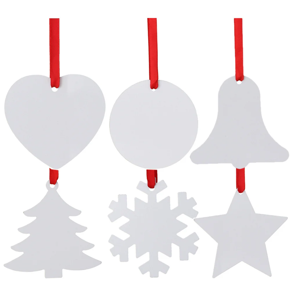 6 قطعة عيد الميلاد DIY المعلقات التسامي معلقة شجرة عيد الميلاد الحلي نقل الحرارة زينة فارغة عيد الميلاد تخطيط الحفلات الدعائم #2