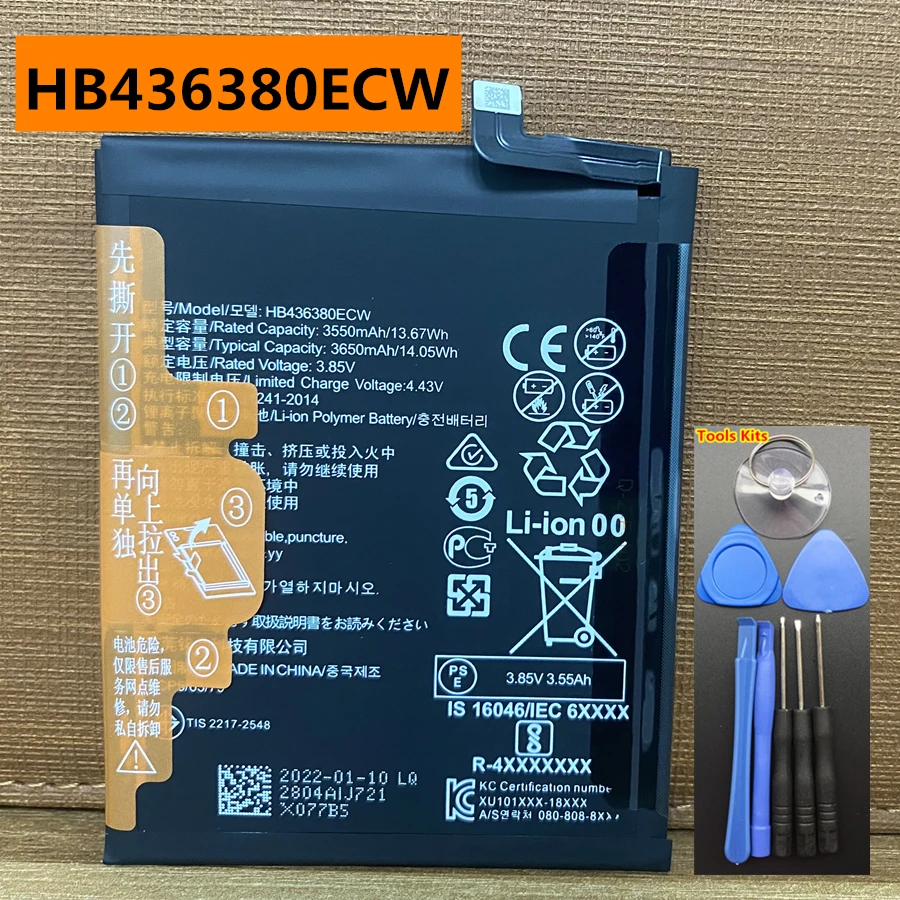 

Original HB436380ECW 3650mAh New Battery for Huawei P30 ELE-L09 ELE-L29 ELE-AL00 ELE-TL00 Mobile Phone