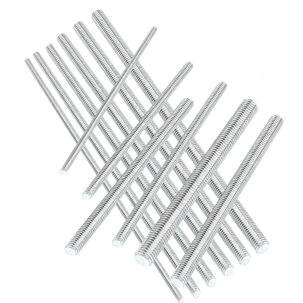1 шт. резьбовой стержень 304, стальной винт M2 M2.5 M3 M4 M5 M6 M8 M10 M12 M16 M18 M20, болт без головки, резьба с полной резьбой