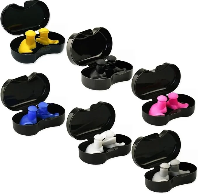Reusable Waterproof Silicone Ear Plugs Hypoallergenic Soft Ear Protectors forSwimming Training Bathing Teen Adult Daily Practice