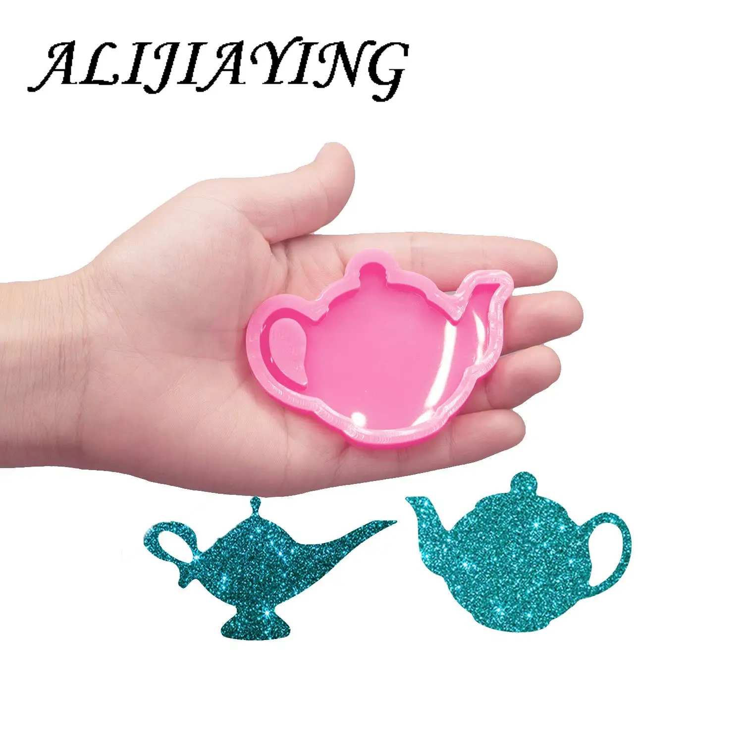 Shine Inside Resin Mold Teapot Keychain Silicone Moulds DIY for Epoxy Resin Jewellery Making, Fondant Chocolate Cake Mold DY0627