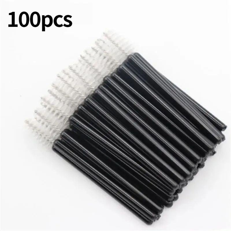 100 Stück Einweg-Wimpernbürsten Spoolies Micro Lash Mascara Wands Kämme Großhandel für Wimpernverlängerung Make-up Kosmetikwerkzeuge