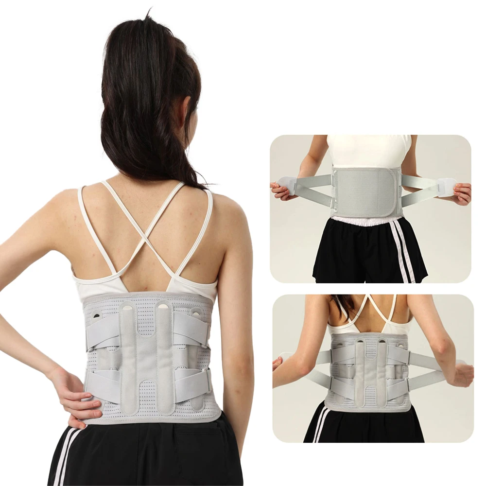 

Поясничный поддерживающий пояс для облегчения боли в пояснице, регулируемый поясничный поддерживающий бандаж для ишиаса, сколиоза, тренажер для талии