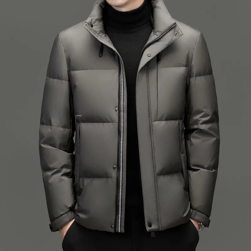 2025 neue Ankunft Winterjacke weiße Ente Daunenjacken Männer, Herren verdicken warmen Mantel, Mode Kapuzenparkas Männer M-4XL