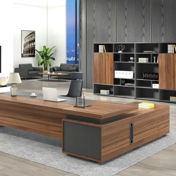 High Desk Adjustable Workstation Computer Luxury Storage Modern Partition Office Furniture Desk