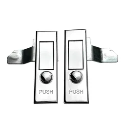 Electric cabinet door Plane lock Zinc alloy push button spring lock for Distribution box Industrial Machinery Equipment hardware