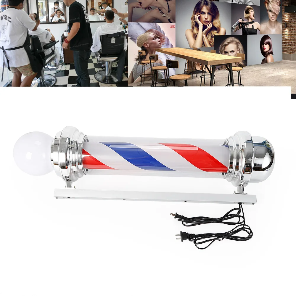 

Fashionable Barbershop Wall Mounted LED Pole Light 110V US Standard 85cm For Outdoor Indoor Hair Salon