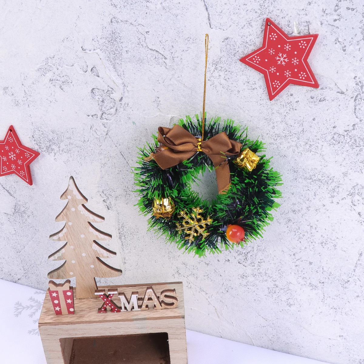 

Christmas Wreath Pendant Decorations Miniature Ornaments Window Wreaths Garland