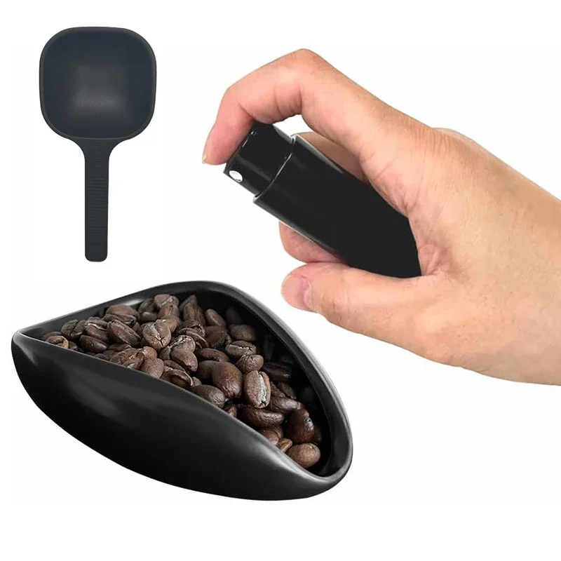 Coffee Bean Measuring Cup Spoon Spray Bottle Set for Coffee Tea Measuring Container Measuring Tray Set Espresso Accessories