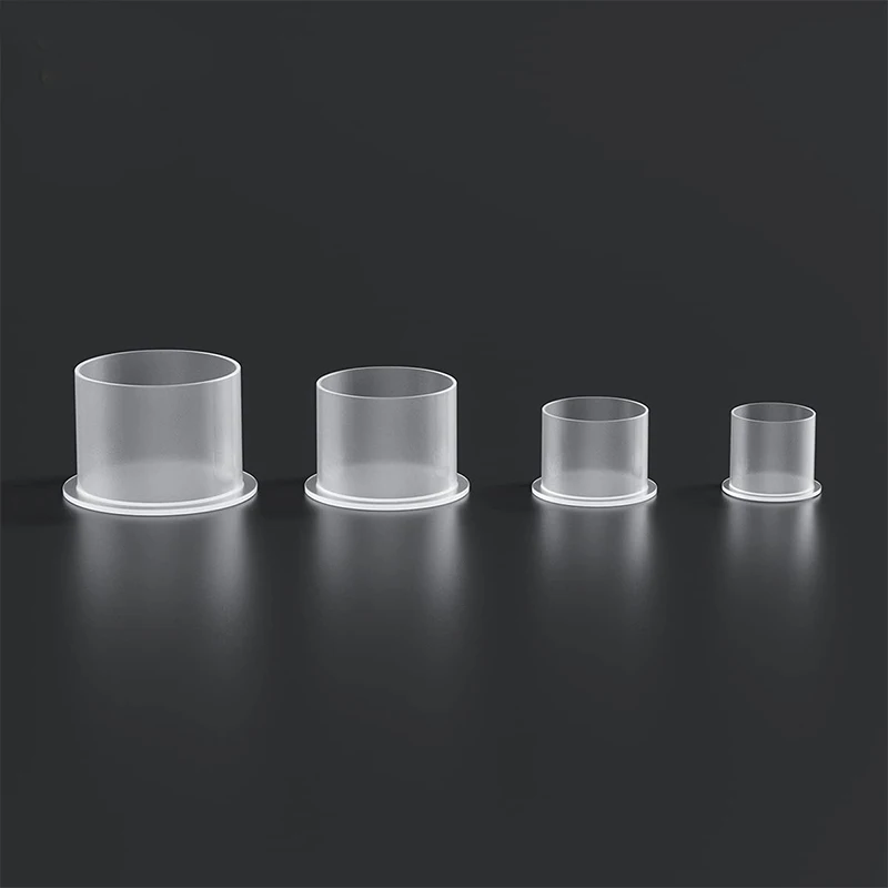 DMTATTOO 500/1000PCS Tattoo Plastic Tattoo Ink Cup Cap Pigment Clear Holder Container Cap With Bottom For Needle Tip Grip Supply