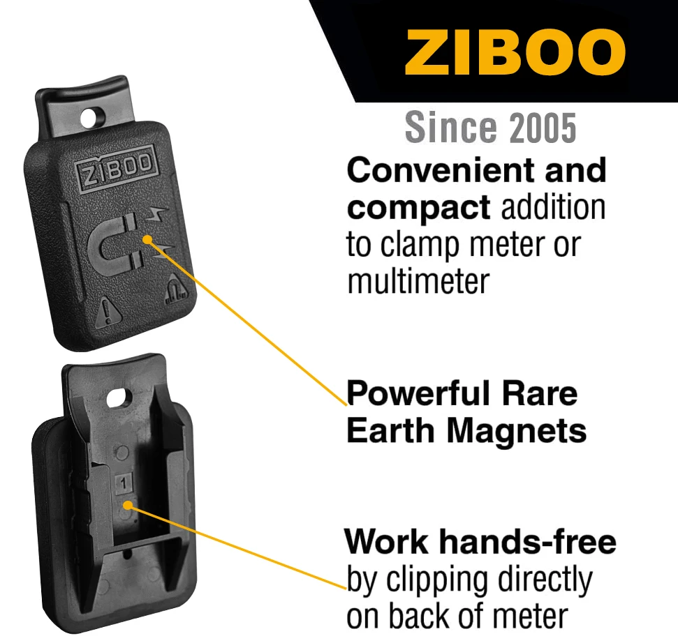 ZIBOO 69445 Magnetischer Aufhänger ohne Riemen für Klein Tools, Zangenmessgeräte und Multimeter mit leistungsstarken Seltenerdmagneten – Detail 5