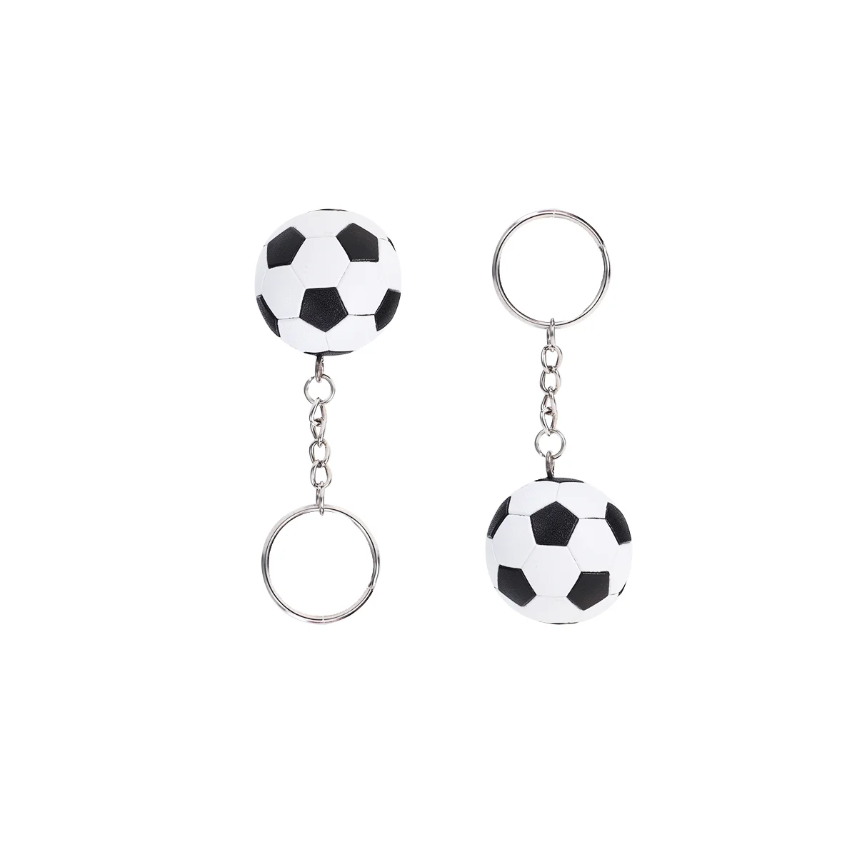 2 PCS Backpack Child Mini Tennis Ball Keychain Sports Keychains Football Keyring