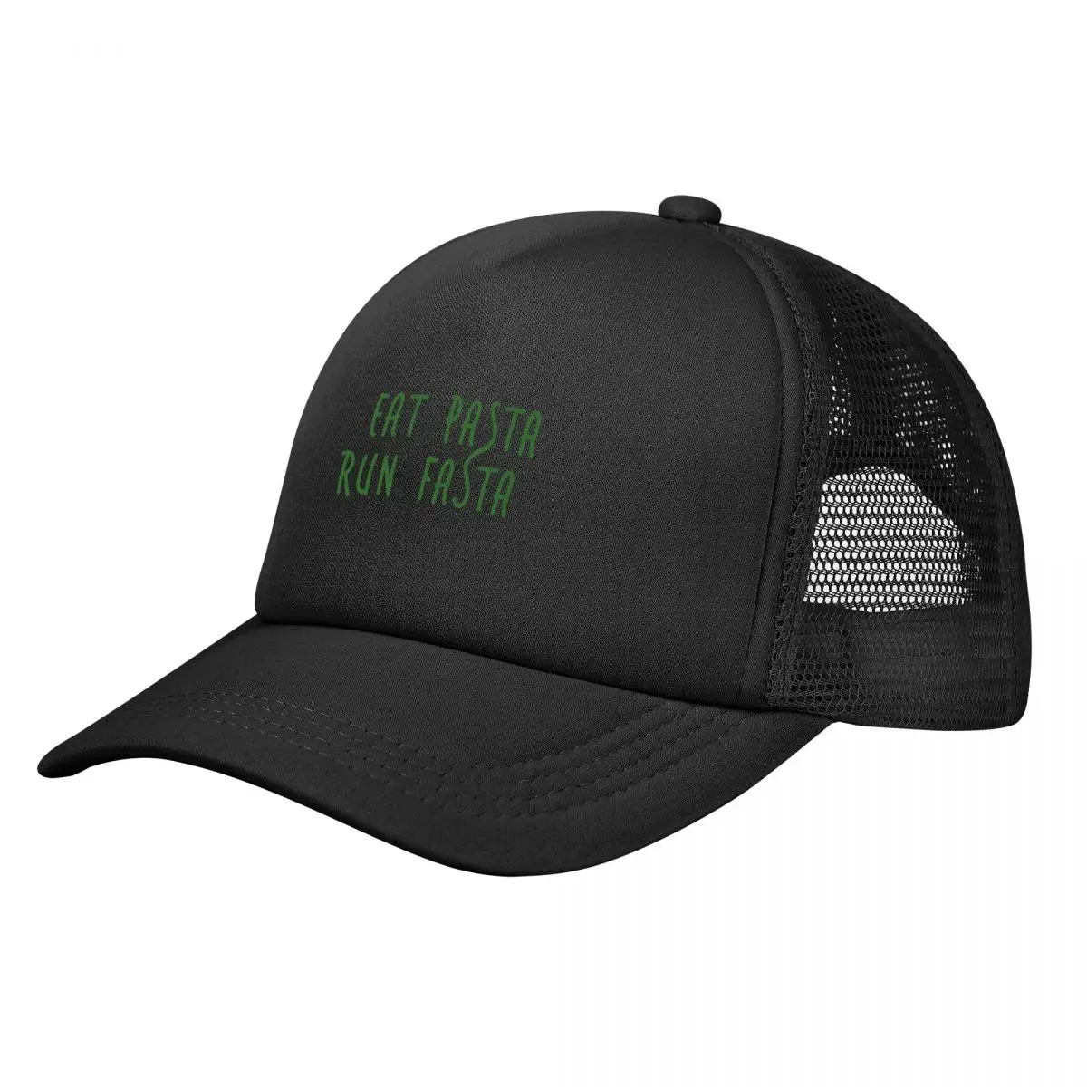 Eat Pasta Run Fasta - Green Baseball Cap Custom Cap Sports Cap Hats Woman Men's