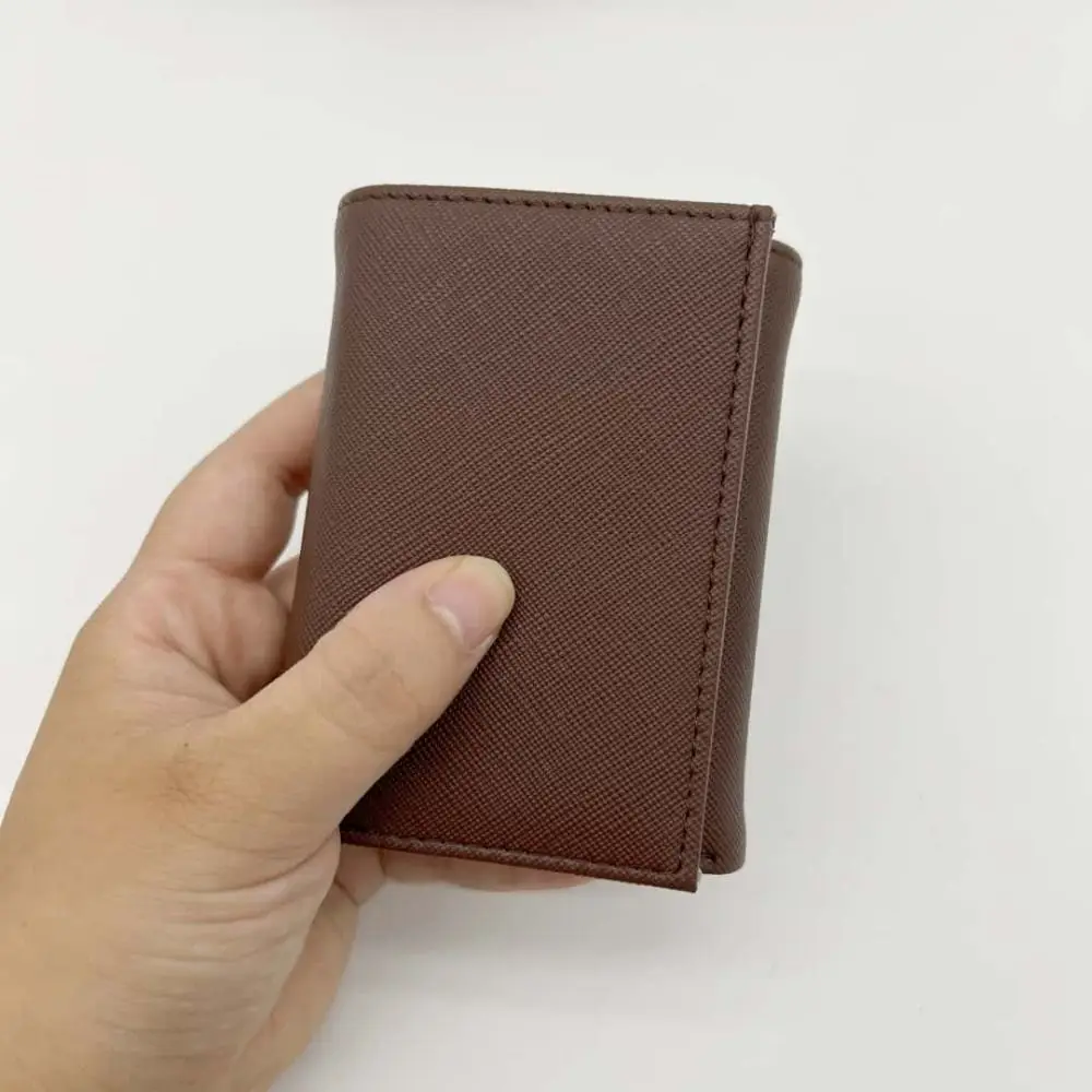 

Portable Tri-fold Coin Purse Zipper Bag with Buckle 2-In-1 Coin Clip Organizer Wear-resistant Large Capacity Travel Card Case