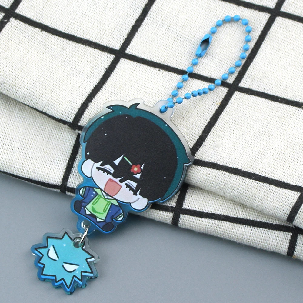 IVAN & TILL أنيمي سلاسل المفاتيح الغريبة المرحلة الرجال مفتاح سلسلة للنساء الفتيات كوميدي الكرتون موضة الشكل الاكريليك كيرينغ قلادة الهدايا