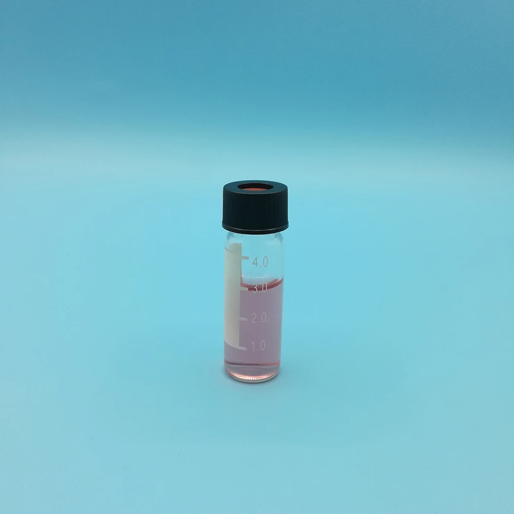 20Pcs Sample Bottle Chromatography Vial 4ml Screw Neck Black Lid Reagent Serum Storage Glass Bottle Chromatography Vial