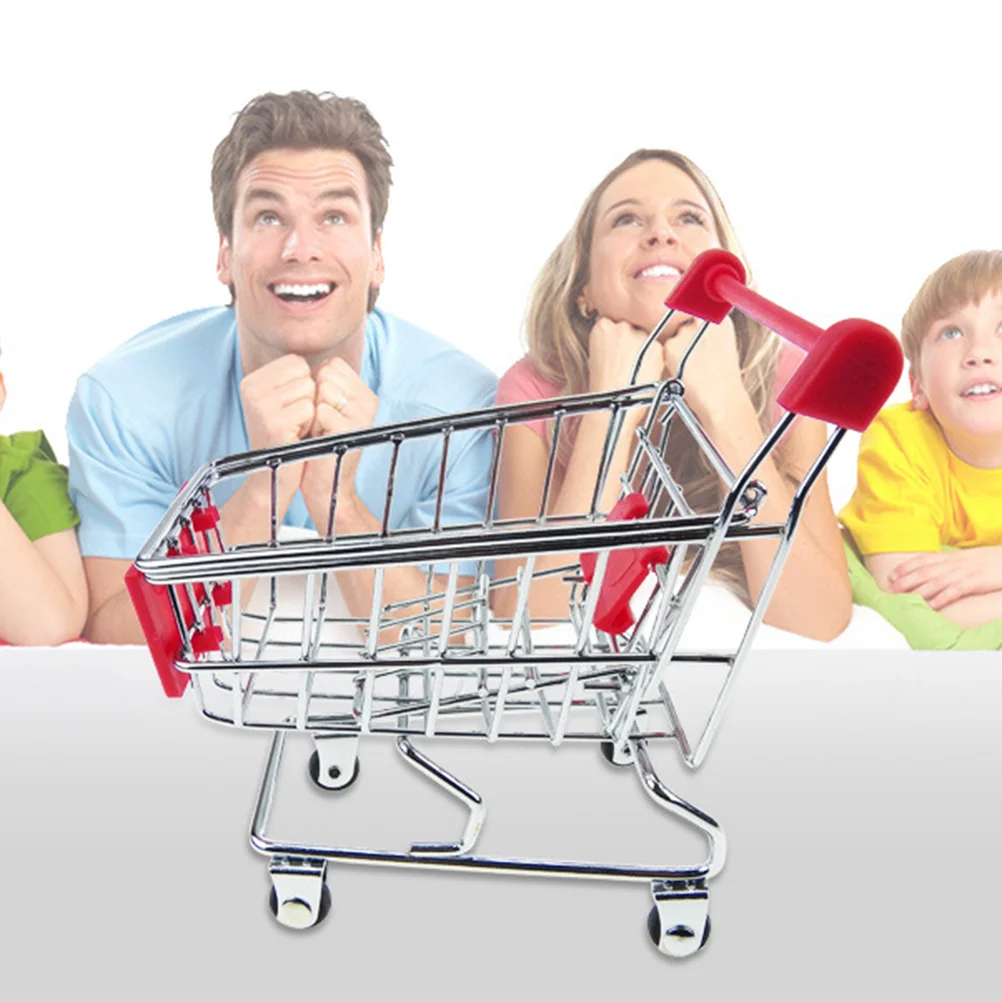 Girls Toys Role Play Trolley Pretend Cart Cosplay Mini Shopping Playset Kids Child