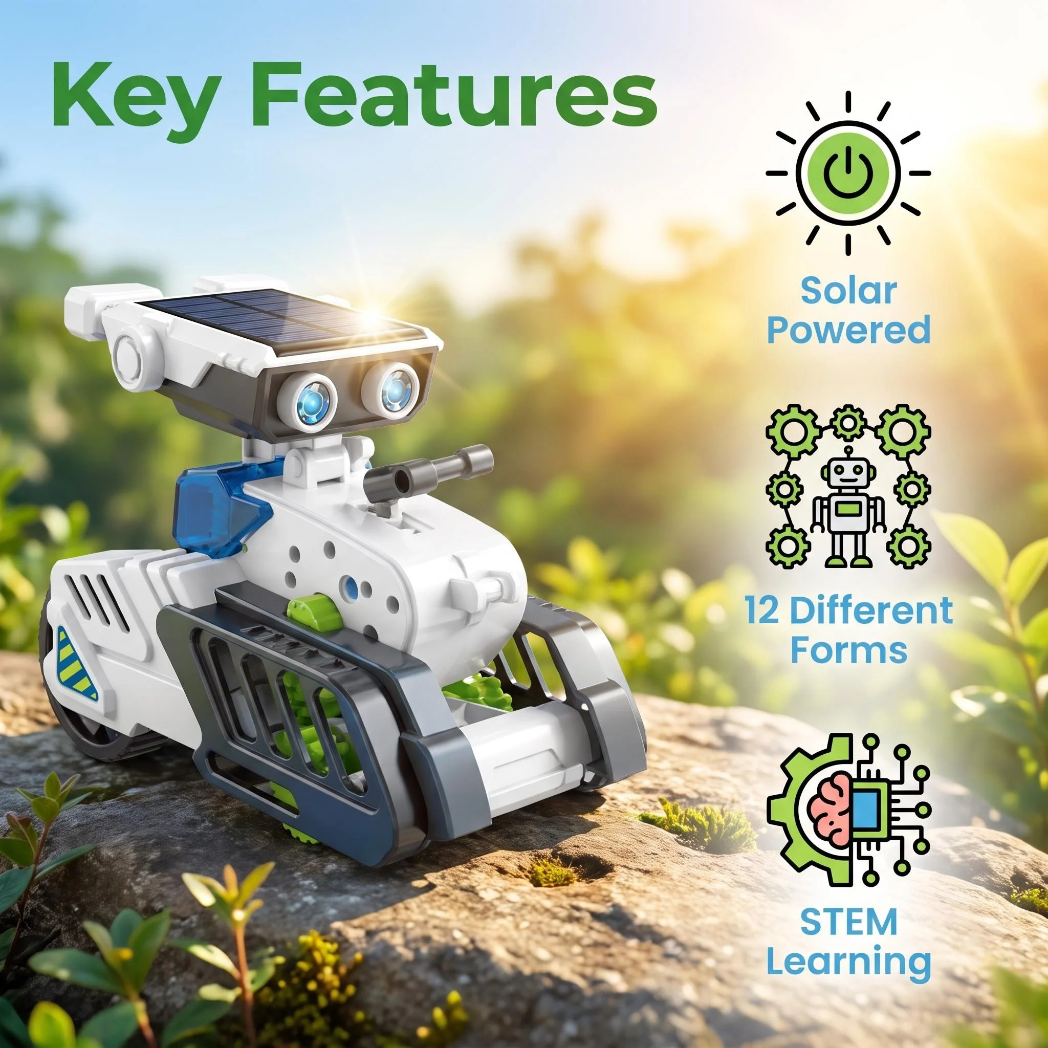 12-in-1 Solar Robot Educationa - đánh giá và giá Science Robotics