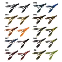 DYY 10cm 9g 6pcs Craw Flapper Shrimp Soft Lure Heavy Ribbed Claws Jigging Trailer Silicone Artificial Bait for Bass Fishing Lure 4