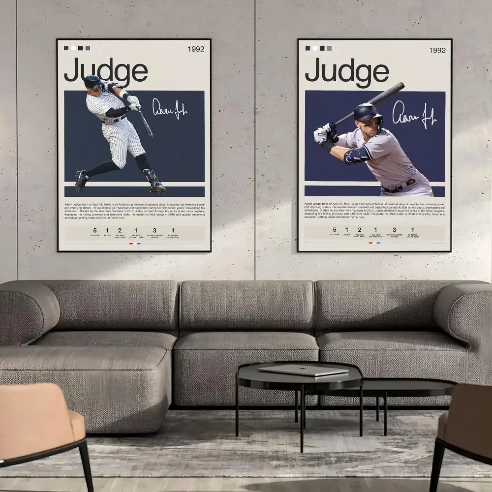 A-Aaron J-Judge Poster HD Wall Art Aesthetic Home Decor for Living Room Bedroom Café Office Stylish Gift