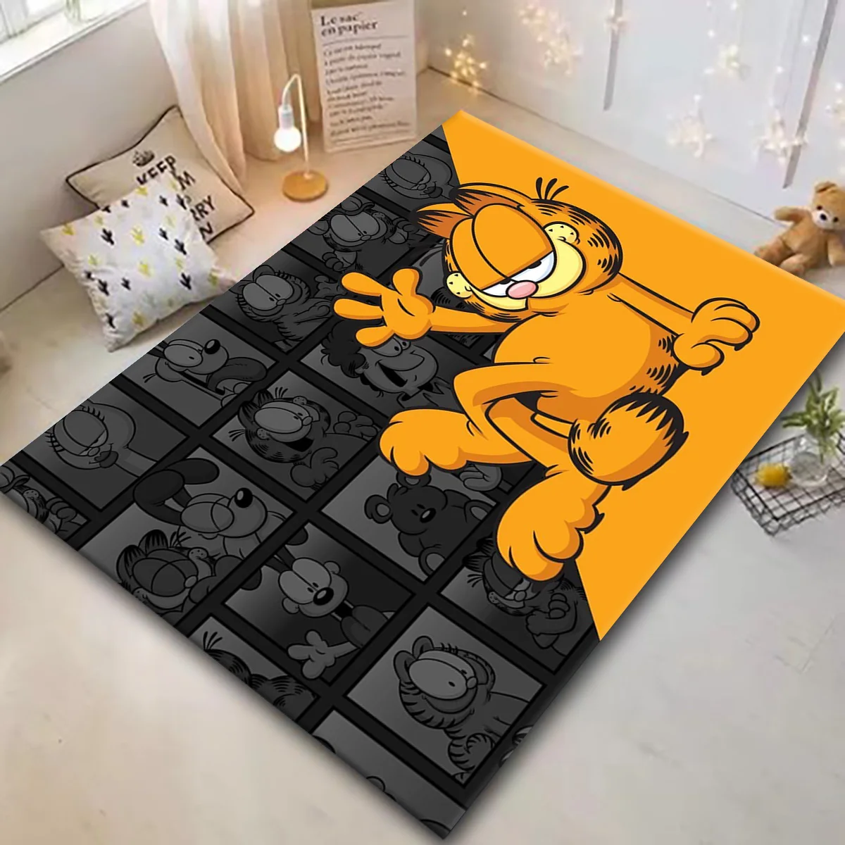 A-Garfield Printed Carpet for children,Living room Bedroom floor mat Kitchen mat Children's Bedroom Mat